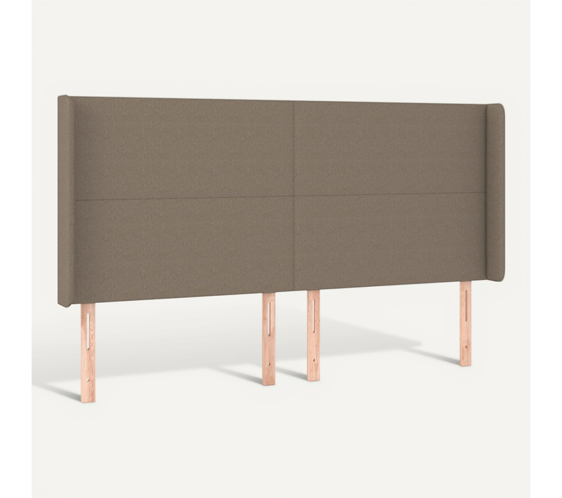 Tête De Lit Avec Oreilles Taupe 183x16x118/128 Cm Tissu