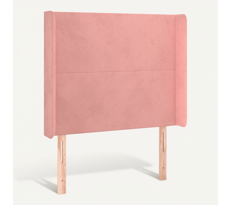 Tête De Lit Avec Oreilles Rose 83x16x118/128 Cm Velours