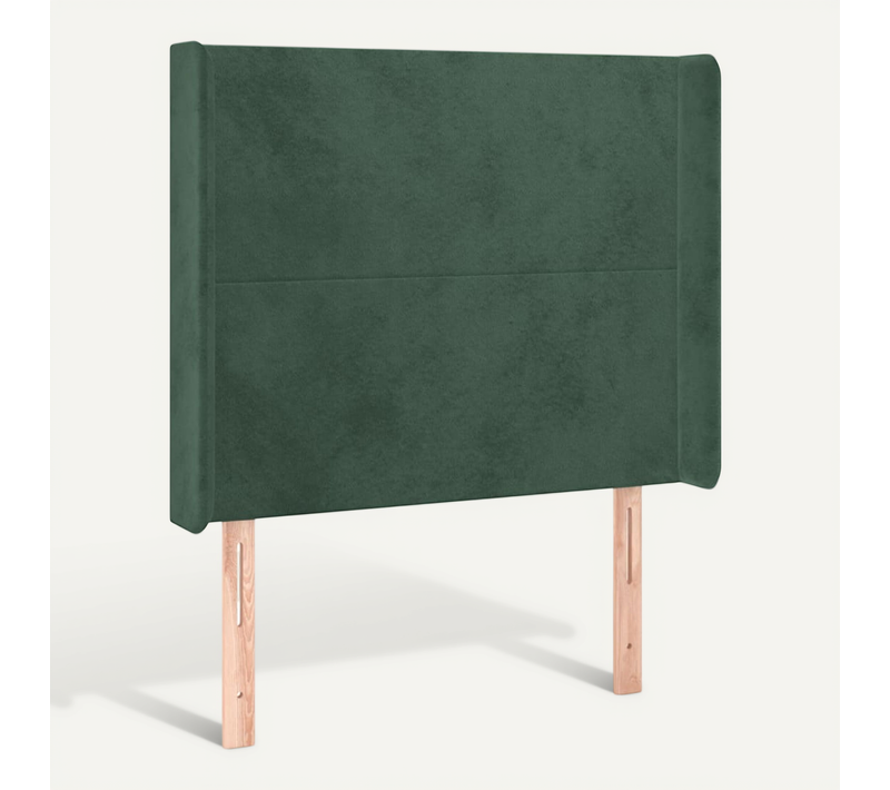 Tête De Lit Avec Oreilles Vert Foncé 103x16x118/128 Cm Velours