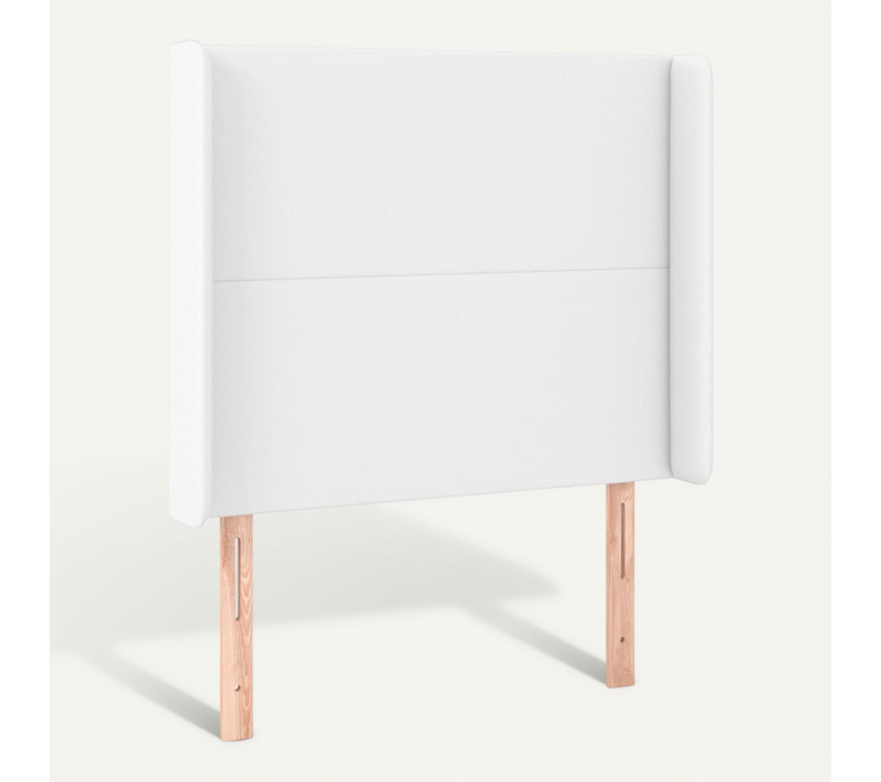 Tête De Lit Avec Oreilles Blanc 83x16x118/128 Cm Simili