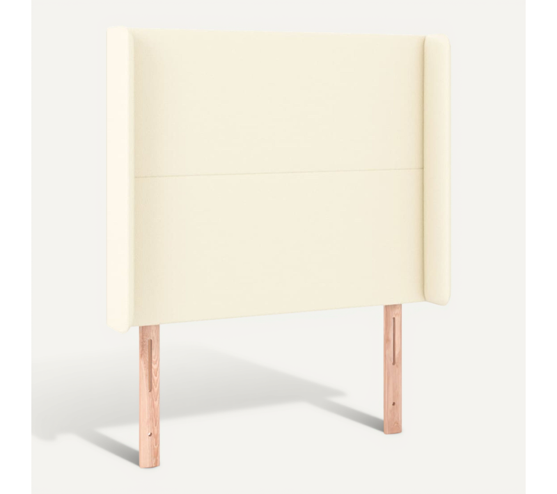 Tête De Lit Avec Oreilles Crème 83x16x118/128 Cm Simili