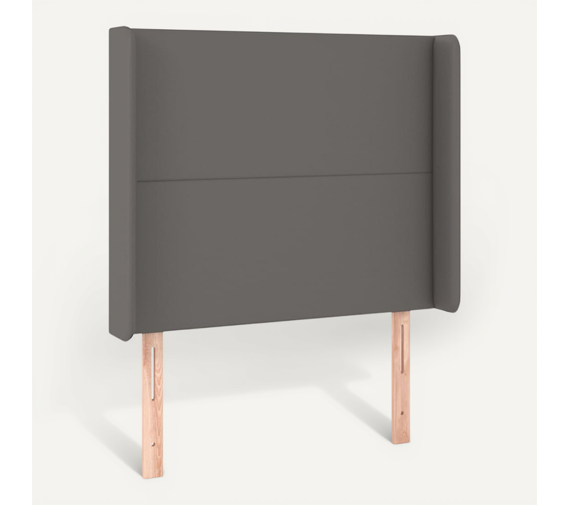 Tête De Lit Avec Oreilles Gris 83x16x118/128 Cm Simili
