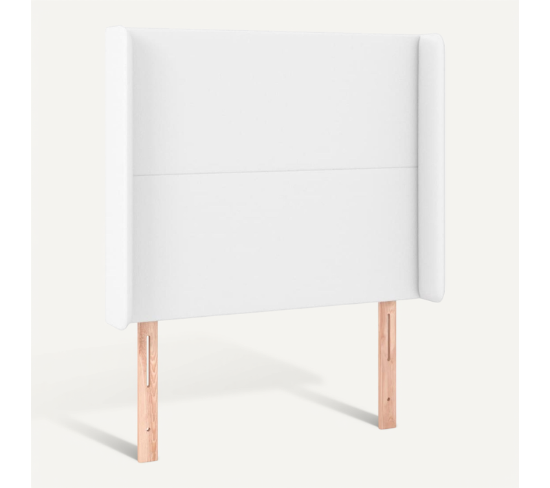 Tête De Lit Avec Oreilles Blanc 93x16x118/128 Cm Simili