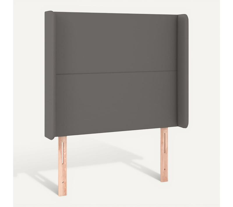Tête De Lit Avec Oreilles Gris 93x16x118/128 Cm Simili