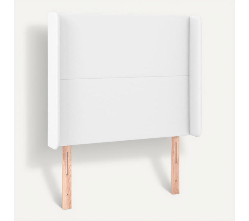 Tête De Lit Avec Oreilles Blanc 103x16x118/128 Cm Simili