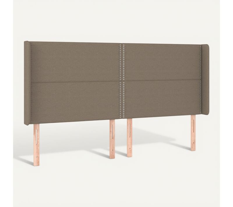 Tête De Lit Avec Oreilles Taupe 183x16x118/128 Cm Tissu