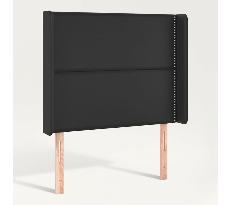 Tête De Lit Avec Oreilles Noir 103x16x118/128 Cm Simili