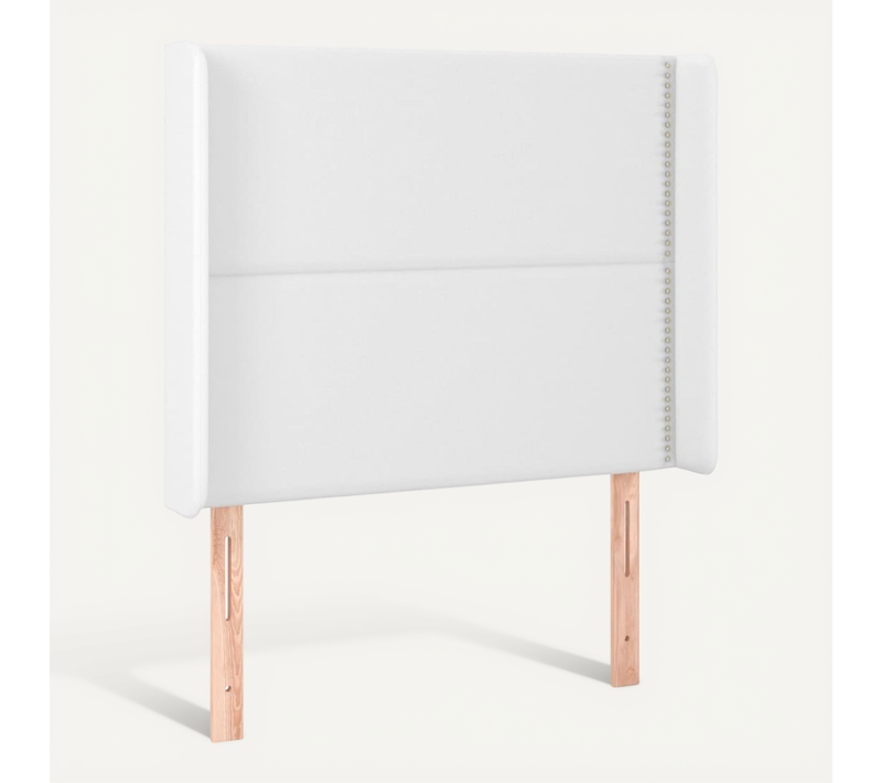 Tête De Lit Avec Oreilles Blanc 103x16x118/128 Cm Simili