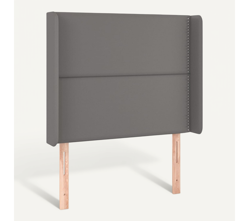 Tête De Lit Avec Oreilles Gris 103x16x118/128 Cm Simili