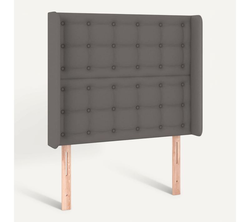 Tête De Lit Avec Oreilles Gris 93x16x118/128 Cm Simili