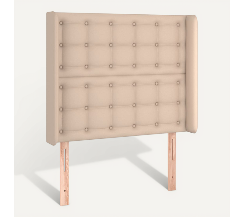 Tête De Lit Avec Oreilles Cappuccino 93x16x118/128cm Simili