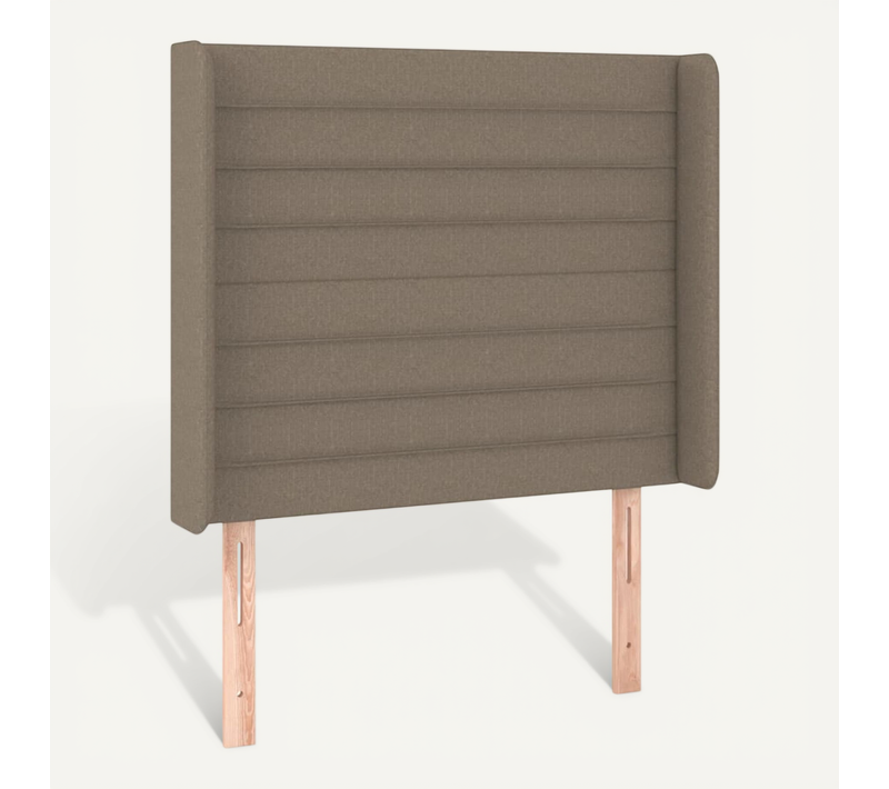 Tête De Lit Avec Oreilles Taupe 83x16x118/128 Cm Tissu