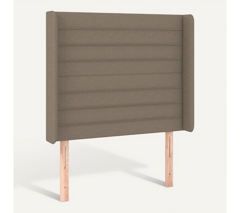 Tête De Lit Avec Oreilles Taupe 103x16x118/128 Cm Tissu
