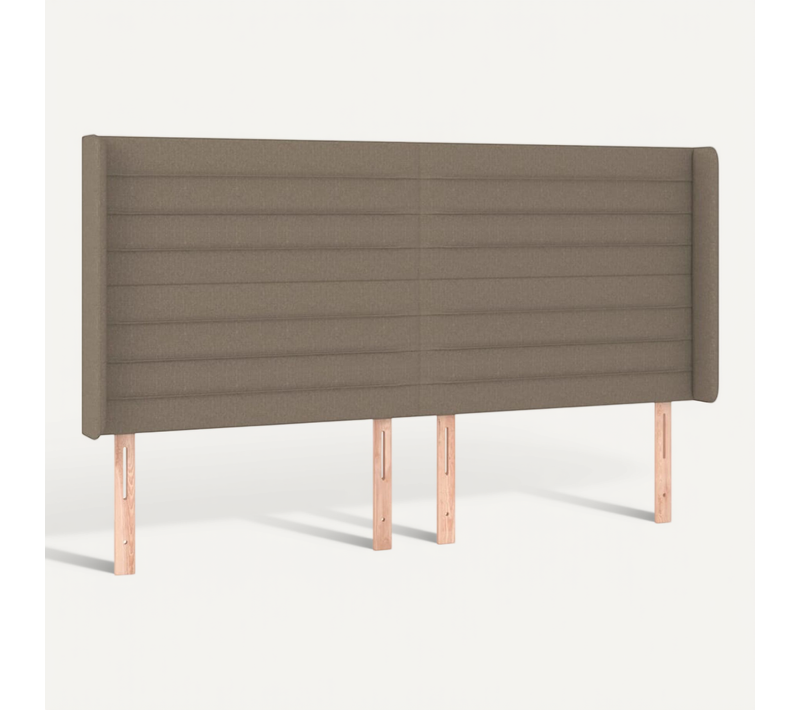 Tête De Lit Avec Oreilles Taupe 163x16x118/128 Cm Tissu