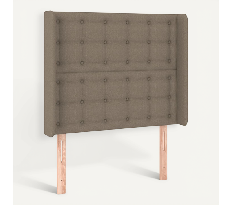 Tête De Lit Avec Oreilles Taupe 83x16x118/128 Cm Tissu