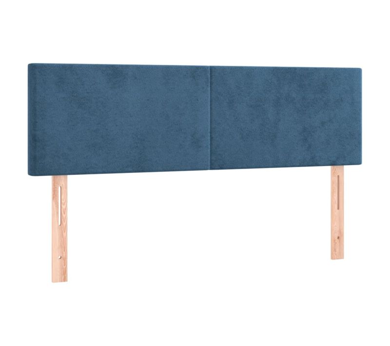 Tête De Lit À LED Bleu Foncé 144x5x78/88 Cm Velours