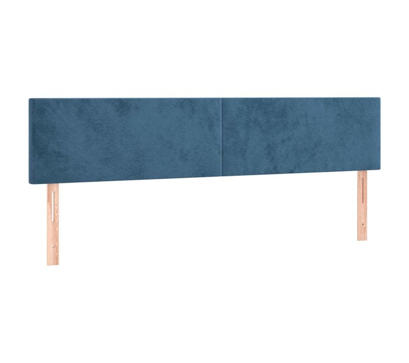 Tête De Lit À LED Bleu Foncé 160x5x78/88 Cm Velours