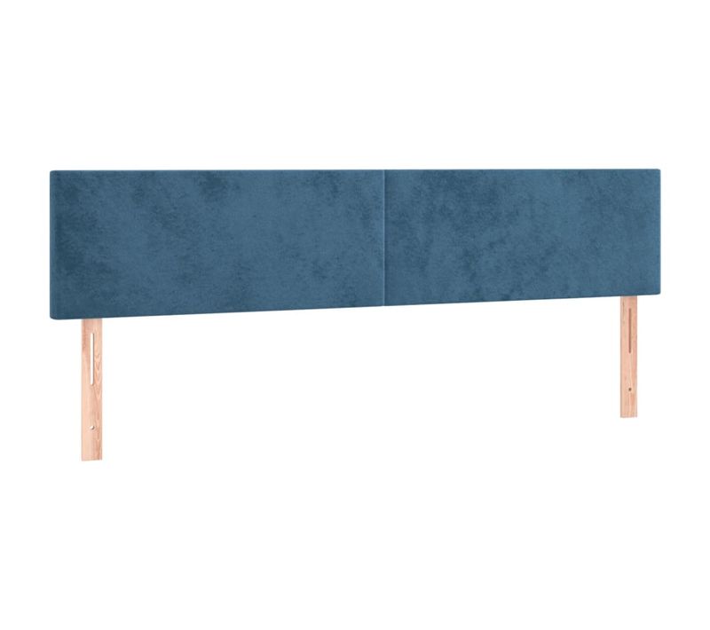 Tête De Lit À LED Bleu Foncé 180x5x78/88 Cm Velours