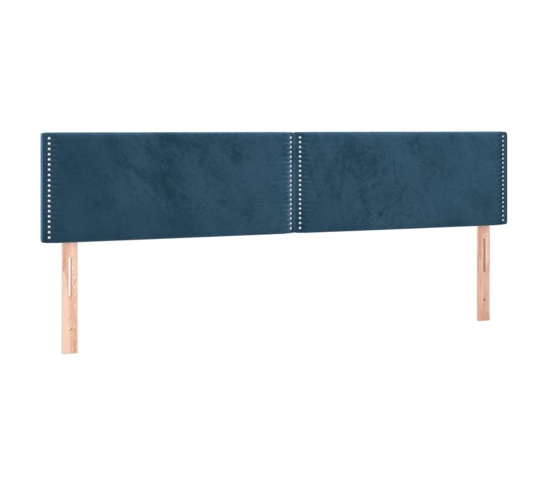 Tête De Lit À LED Bleu Foncé 200x5x78/88 Cm Velours