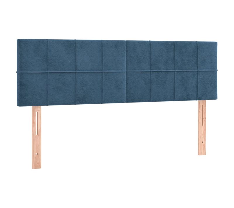 Tête De Lit À LED Bleu Foncé 144x5x78/88 Cm Velours