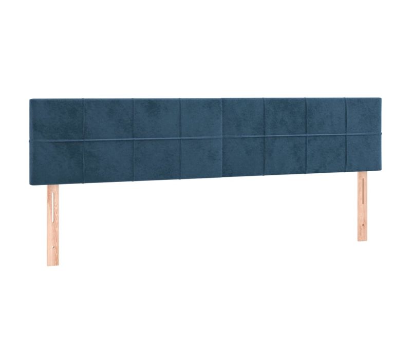 Tête De Lit À LED Bleu Foncé 160x5x78/88 Cm Velours
