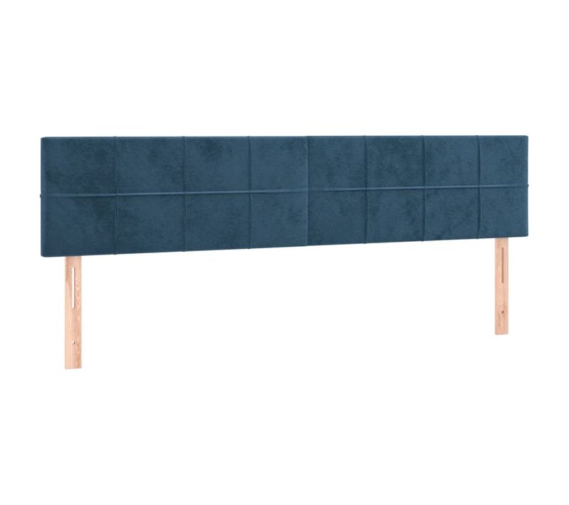 Tête De Lit À LED Bleu Foncé 200x5x78/88 Cm Velours