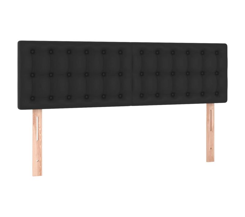 Tête De Lit à LED Noir 144x5x78/88 Cm Simili