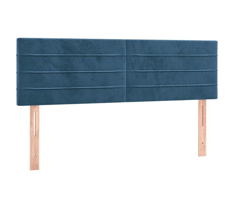 Tête De Lit À LED Bleu Foncé 144x5x78/88 Cm Velours