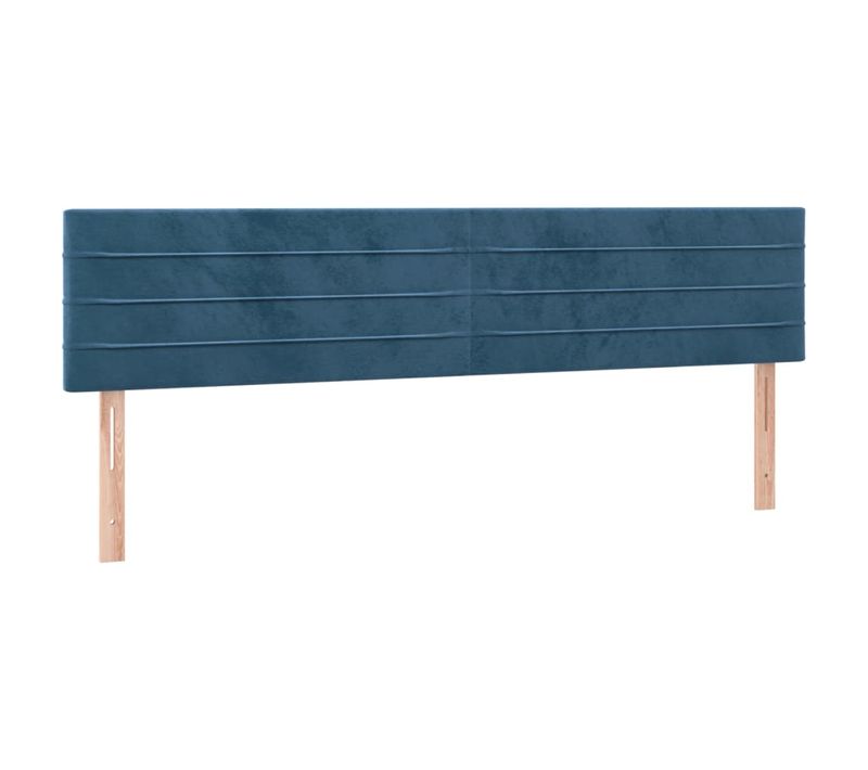 Tête De Lit À LED Bleu Foncé 200x5x78/88 Cm Velours