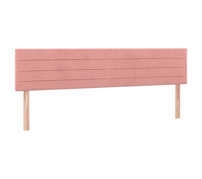 Tête De Lit à LED Rose 200x5x78/88 Cm Velours