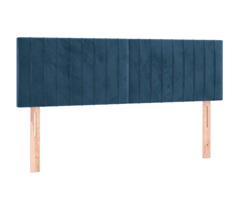 Tête De Lit À LED Bleu Foncé 144x5x78/88 Cm Velours