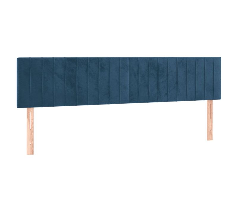 Tête De Lit À LED Bleu Foncé 160x5x78/88 Cm Velours