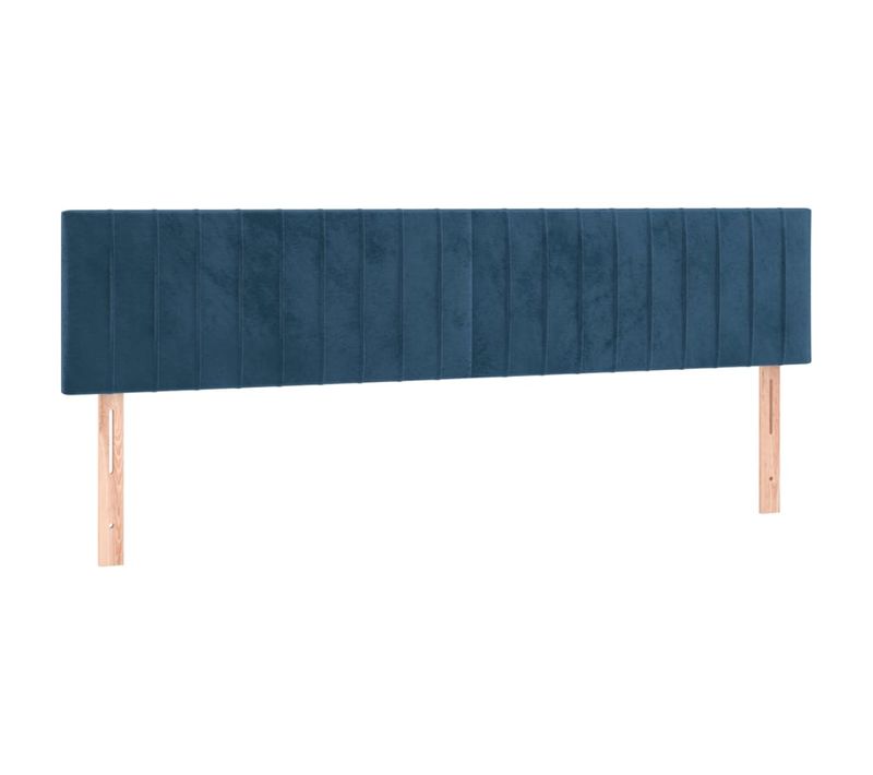 Tête De Lit À LED Bleu Foncé 200x5x78/88 Cm Velours