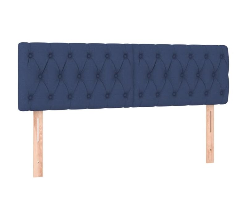 Tête De Lit À LED Bleu 144x7x78/88 Cm Tissu