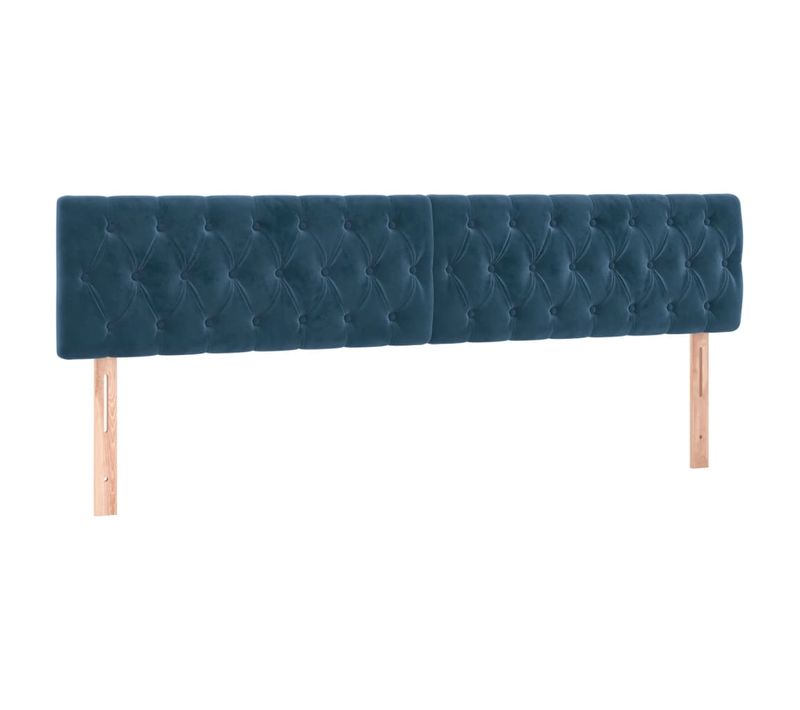 Tête De Lit À LED Bleu Foncé 180x7x78/88 Cm Velours