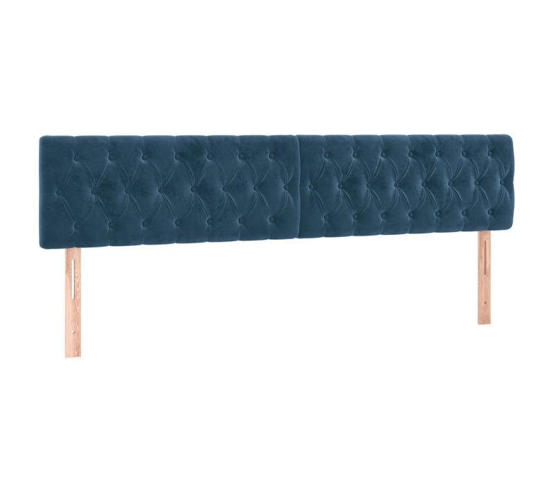 Tête De Lit À LED Bleu Foncé 200x7x78/88 Cm Velours