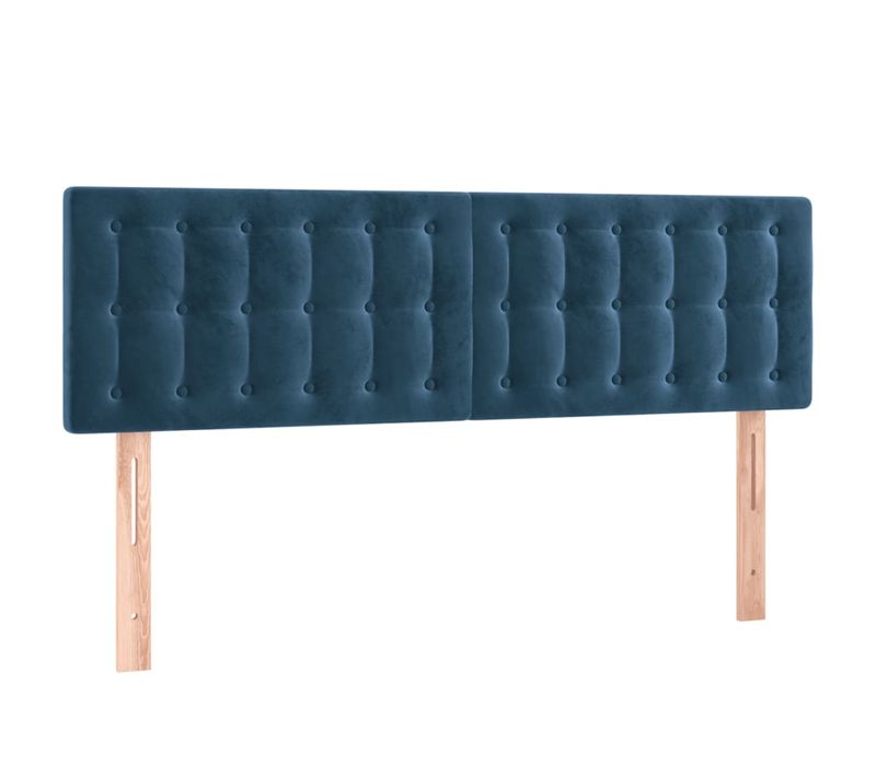 Tête De Lit À LED Bleu Foncé 144x5x78/88 Cm Velours