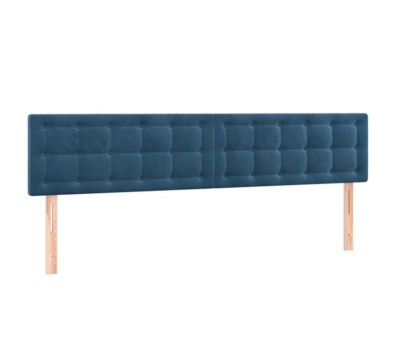 Tête De Lit À LED Bleu Foncé 160x5x78/88 Cm Velours