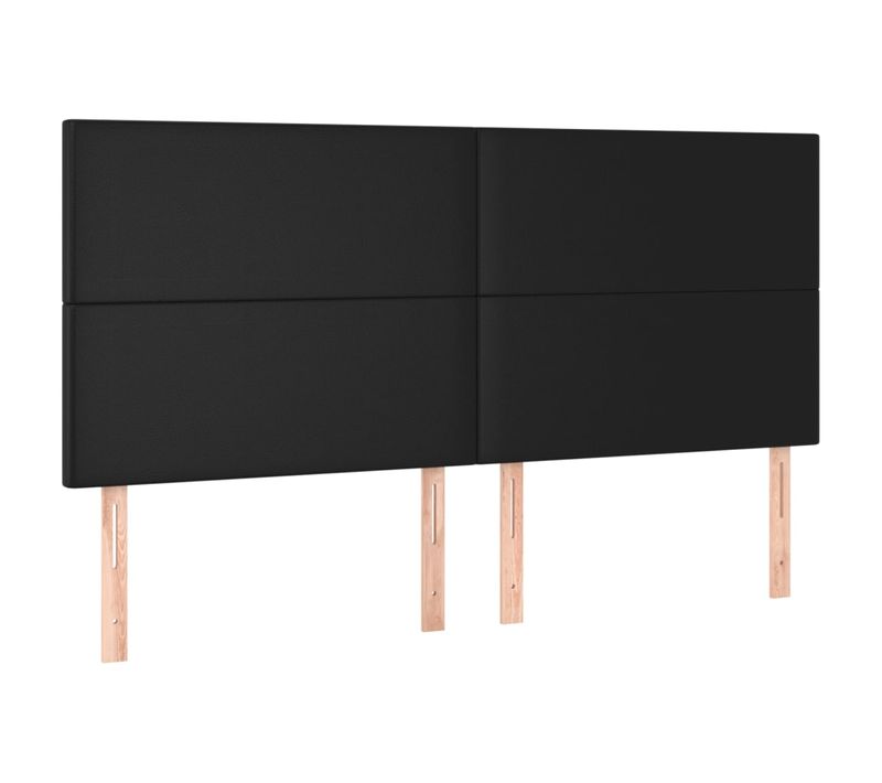 Tête De Lit À LED Noir 180x5x118/128 Cm Simili