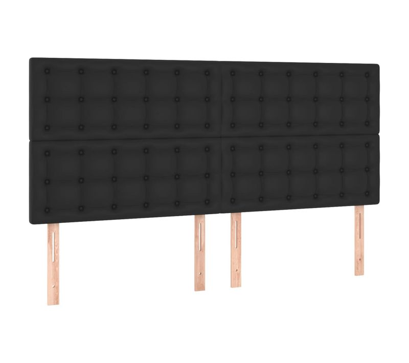 Tête De Lit À LED Noir 180x5x118/128 Cm Simili