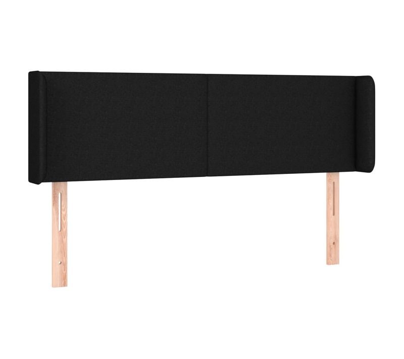 Tête De Lit À LED Noir 147x16x78/88 Cm Tissu