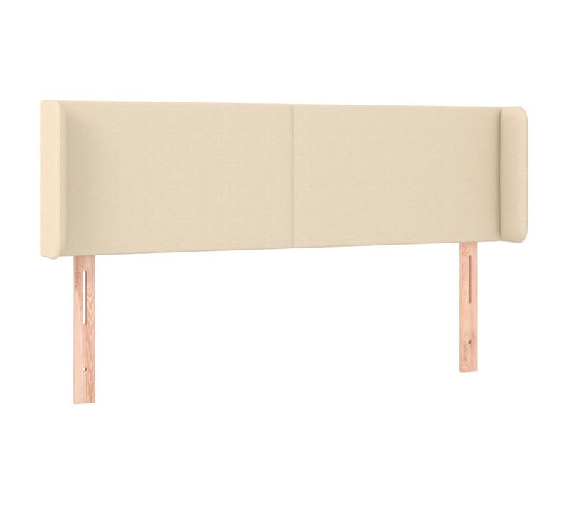 Tête De Lit À LED Crème 147x16x78/88 Cm Tissu