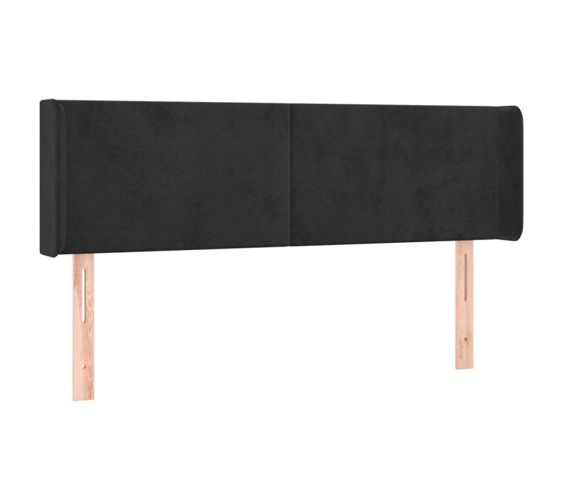 Tête De Lit À LED Noir 147x16x78/88 Cm Velours