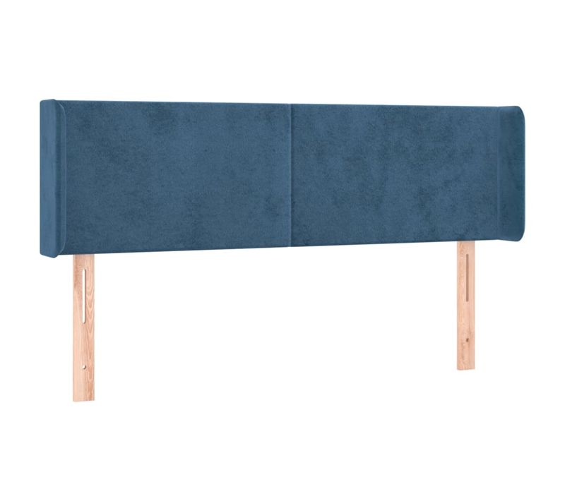 Tête De Lit À LED Bleu Foncé 147x16x78/88 Cm Velours