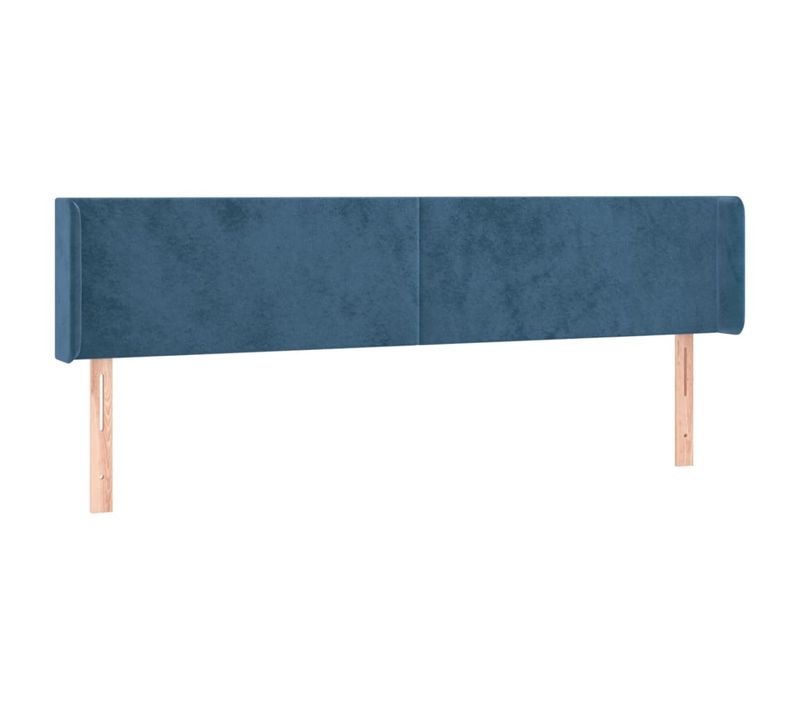Tête De Lit À LED Bleu Foncé 163x16x78/88 Cm Velours