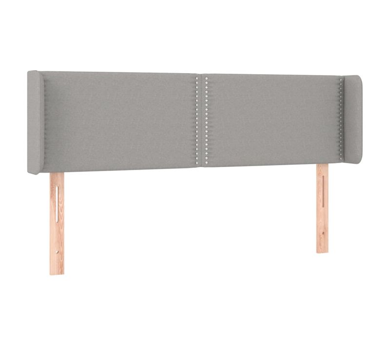 Tête De Lit À LED Gris Clair 147x16x78/88 Cm Tissu
