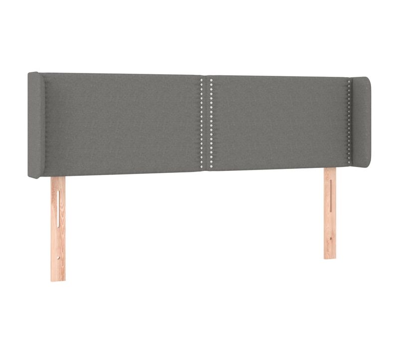 Tête De Lit À LED Gris Foncé 147x16x78/88 Cm Tissu