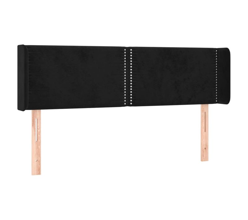 Tête De Lit À LED Noir 147x16x78/88 Cm Velours
