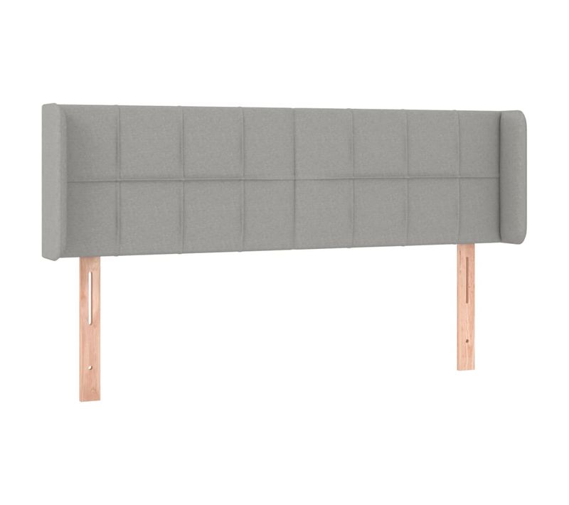 Tête De Lit À LED Gris Clair 147x16x78/88 Cm Tissu