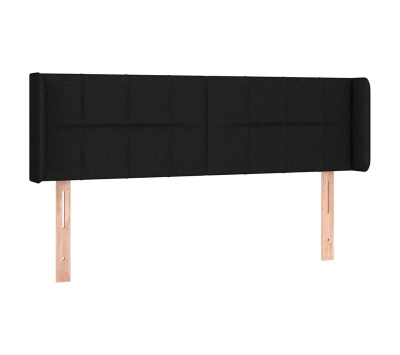 Tête De Lit À LED Noir 147x16x78/88 Cm Tissu